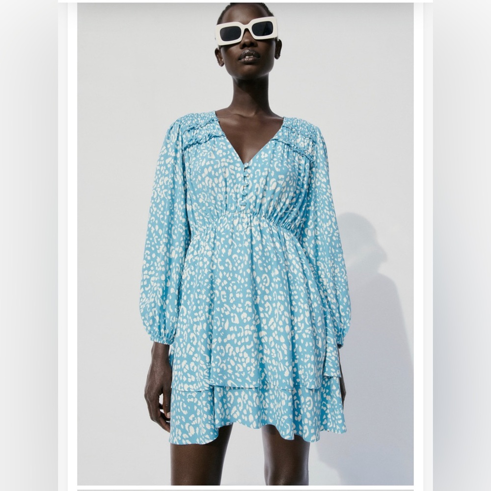 Zara animal print dress Small